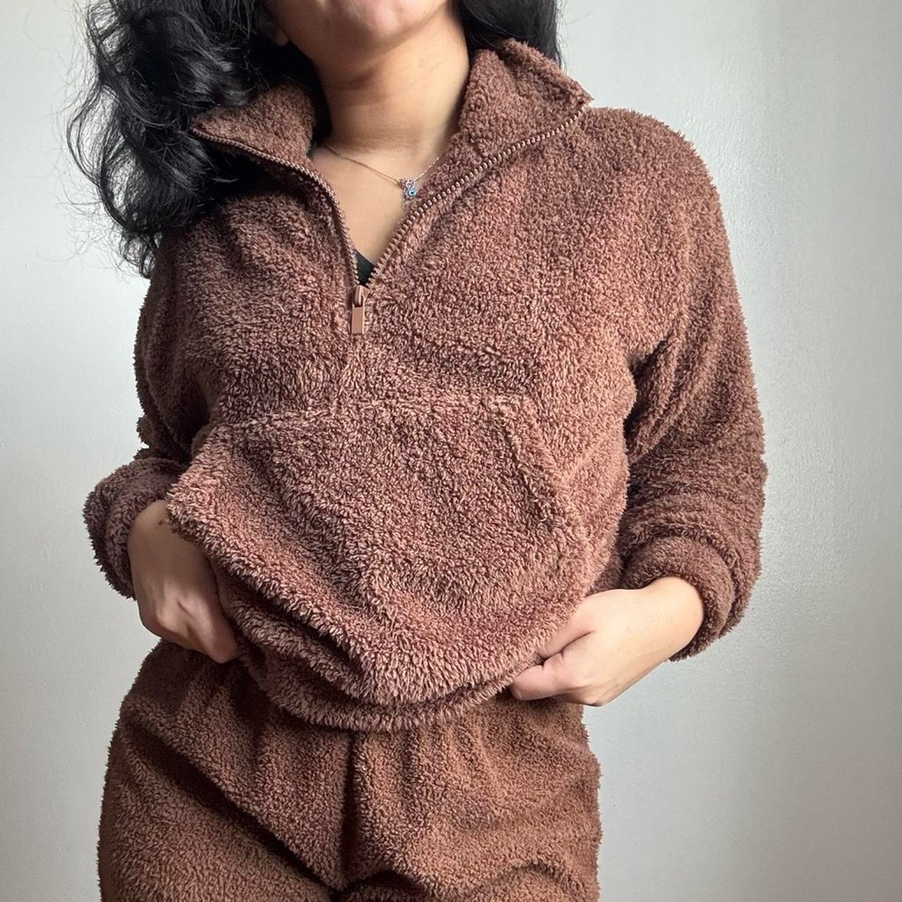 Cozy Brown Fleece Jacket